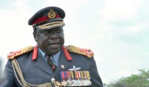 Idi Amín durante su dictadura en Uganda en los años setenta